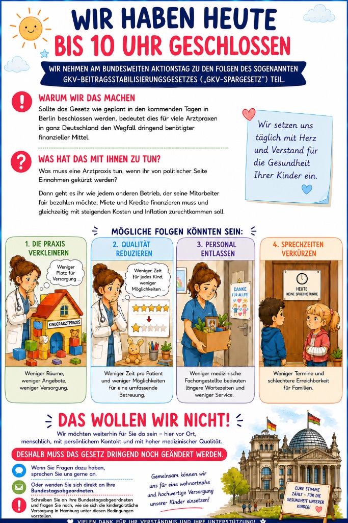 bis-10-Uhr-geschlossen Plakat: Wir haben heute bis 10 Uhr geschlossen.